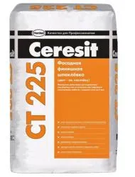Шпатлевка фасадная Ceresit CT225 финишная цементная белая 25кг 820990