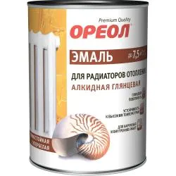Эмаль ОРЕОЛ для радиаторов матовая белая 1,1кг 