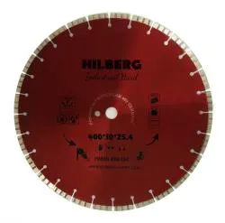 Диск алмазный Hilberg 400х25.4мм Industrial Hard Laser турбо-сегментный HI809