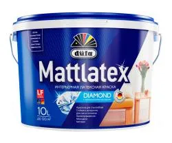 Краска Dufa Mattlatex D100 для стен и потолков во влажных помещениях, латексная, матовая белая 10л