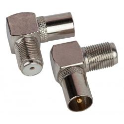 Переходник ЭРА гнездо F-штекер TV угловой упаковка 100 шт Б0048296