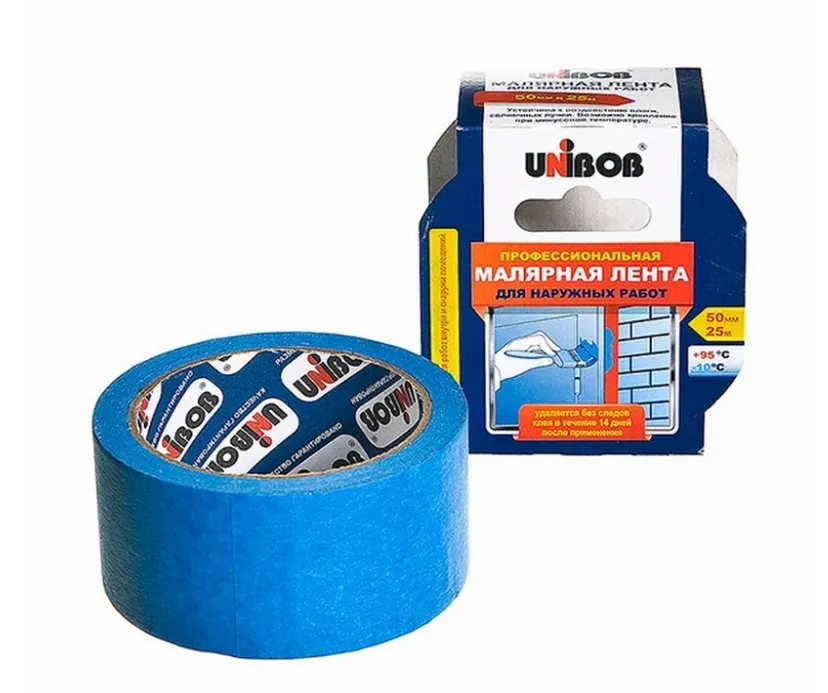 Лента малярная Unibob 50*25 синий. Лента малярная Unibob 50 мм х 50 м. Малярная клейкая лента Unibob 50ммх50м. Малярная клейкая лента 25 мм*50 м Unibob.