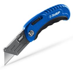 Нож складной ЗУБР Компакт-А24 универсальный с трапециевидным лезвием 09226