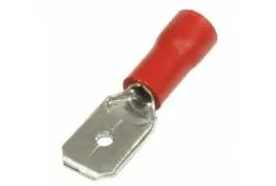 Клемма плоская REXANT изолированная штекер 4,8мм 0,5-1,5мм²  красный 08-0312