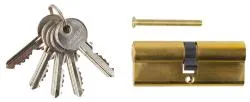 Цилиндровый механизм ЗУБР МАСТЕР тип ключ-ключ, цвет латунь, 5-PIN, 80мм 52101-80-1