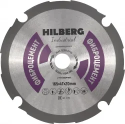 Диск пильный Hilberg INDUSTRIAL фиброцемент 165х20х2,3мм 4T HC165