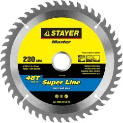 Диск пильный STAYER 230x30мм 48T по дереву 3682-230-30-48