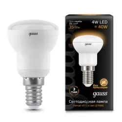 Лампа Gauss LED R39 E14 4W 350lm 2700K 1/10/50