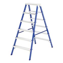 Стремянка двусторонняя Сибртех 6 ступеней 97936