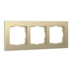 Рамка на 3 поста Aluminium шампань WERKEL W0031711
