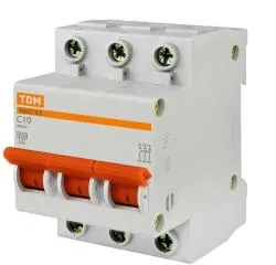 Автоматический выключатель TDM ВА47-63 3P С10 SQ0218-0018