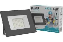 Прожектор Gauss Elementary 50W 4475lm 4000К 200-240V IP65 черный LED