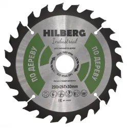 Диск пильный Hilberg INDUSTRIAL дерево 200х30х2,2мм 24T HW200