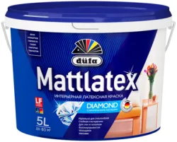Краска латексная Dufa Mattlatex D100 для стен и потолков, матовая белая 5л