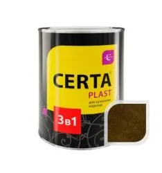 Молотковая грунт-эмаль 3 в 1 ЦЕРТА-ПЛАСТ шоколад 0,8 кг