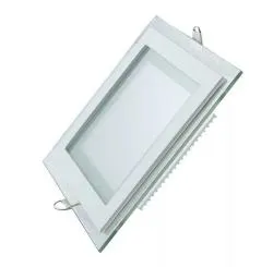 Светильник Gauss, квадратный с декоративным стеклом,200х200х30, Ø150х150, 18W 3000K, 1390лм 1/20