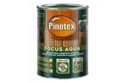 Пропитка декоративная для защиты древесины Pinotex Focus Aqua золотая осень 0,75 л.