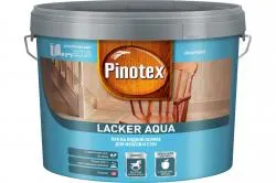 Лак для дерева на водной основе колеруемый Pinotex Lacker Aqua 70 глянцевый 9 л.