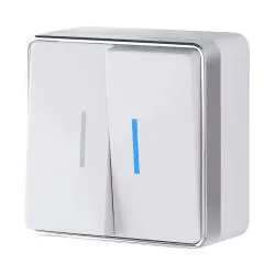 Выключатель двухклавишный с подсветкой Gallant Werkel белый  WL15-03-03