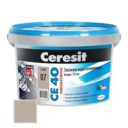 Затирка цементная Ceresit CE40 № 07 серый 2кг 1046818