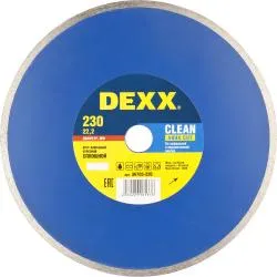 Диск алмазный DEXX CLEAN AQUA CUT 230мм сплошной 36703-230