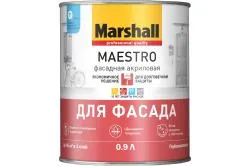 Краска фасадная акриловая Marshall Maestro глубокоматовая база ВС 0,9 л.