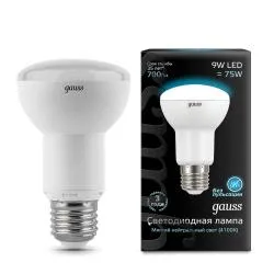 Лампа Gauss LED R63 E27 9W 700lm 4100K 1/10/50
