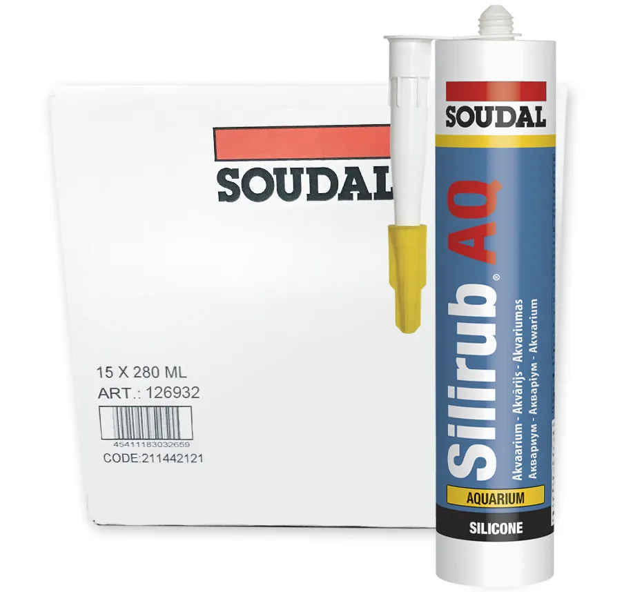 Герметик силиконовый SOUDAL SILIRUB AQ аквариумный бесцветный 280мл 126932