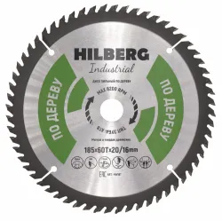 Диск пильный Hilberg INDUSTRIAL дерево 185х16/20х2,2мм 60T HW187
