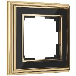 Рамка на 1 пост Werkel золото/черный  WL17-Frame-01