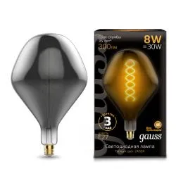Лампа Gauss LED Vintage Filament Flexible SD160 8W E27 160*270mm Gray 2400K 1/6