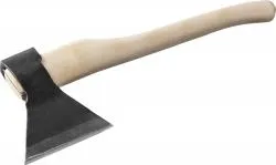 Топор кованый ИЖ с прямым лезвием и деревянной рукояткой, 1,0кг