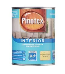 Пропитка декоративная для защиты древесины на водной основе Pinotex Interior бесцветная 1 л.