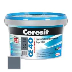 Затирка цементная Ceresit CE40 2кг 88 темно синий № 1297277