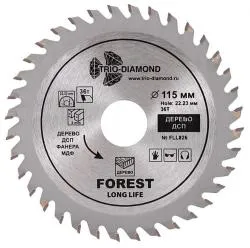 Диск пильный Trio-Diamond FOREST LONG LIFE 115х20/22.23х2мм 36T FLL826