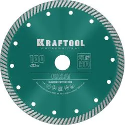 Диск алмазный Kraftool 180мм TURBO 36682-180