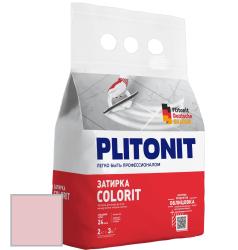Затирка PLITONIT Colorit между всеми типами плитки (1-6мм) светло-розовая 2кг Н006083