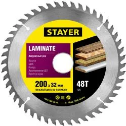 Диск пильный STAYER 200x32мм 48Т для ламината 'Laminate line' 3684-200-32-48