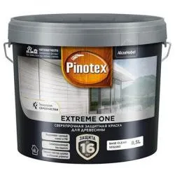 Краска для деревянных фасадов акриловая Pinotex Extreme One база BС полуматовая 8,5 л.