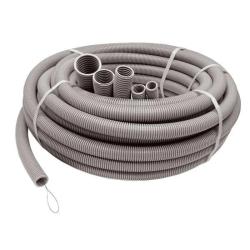 Труба гофрированная ПВХ Ruvinil 20мм 50м с протяжкой гибкая легкая серая 12001(50)