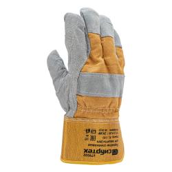 Перчатки спилковые Сибртех комбинированные, усиленные, утолщенные, размер XL 679032