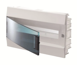 Бокс встраиваемый ABB MISTRAL41 IP41 18 модулей прозрачная зелен дверца 1SLM004101A1204