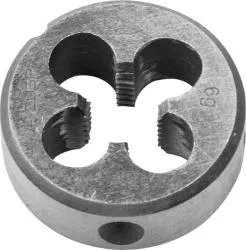 Плашка круглая машинно-ручная ЗУБР М5x0.8мм сталь Р6М5, 4-28023-05-0.8