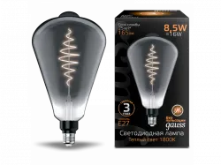 Лампа Gauss LED Filament ST164 GAUSS E27 8.5W Gray 165lm 1800K 1/6