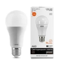 Лампа Gauss LED Elementary A60 12W E27 1130lm 3000K 1/10/50