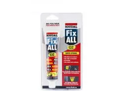 Клей-герметик МС-полимерный SOUDAL FIX ALL HIGHT TACK белый 80мл блистер 122392
