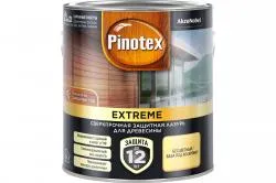 Пропитка декоративная для защиты древесины Pinotex Extreme белая полуматовая 2,5 л.