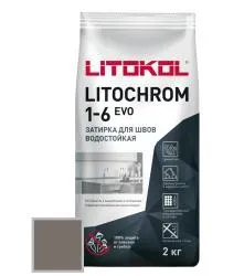 Затирка цементная Litokol Litochrom EVO 1-6 LE 130 серый 2кг 500140002