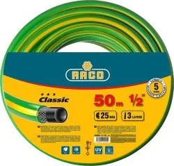 Шланг поливочный CLASSIC Raco Ø 1/2' x 50 м, 25 бар., 3-x слойный, армированный, 40306-1/2-50_z01