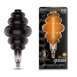Лампа Gauss LED Vintage Filament Flexible BD200 8W E27 200*410mm Gray 2700K 1/6